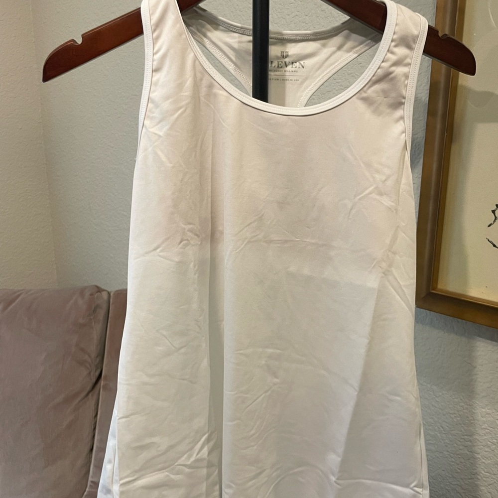 EleVen by Venus Williams White Relaxed Sleeveless Tank Top